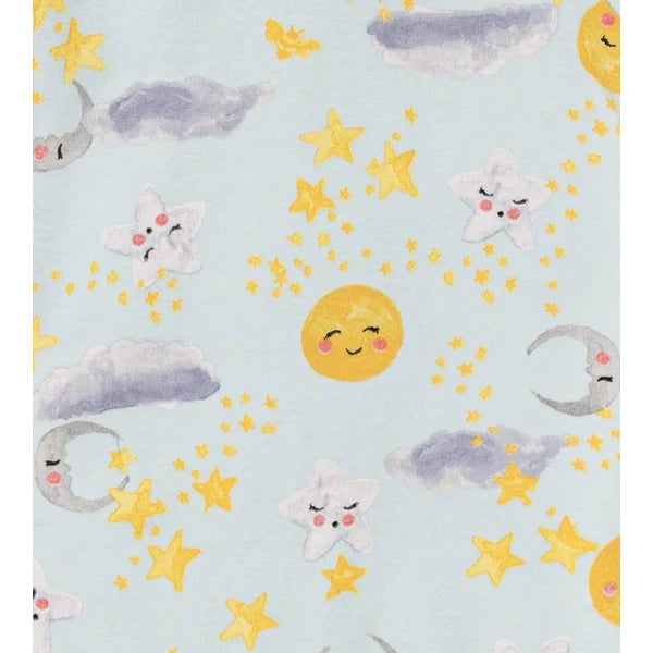 Burt's Bees Organic Baby One-Piece Sleep & Play Moon Dreams (Blue)