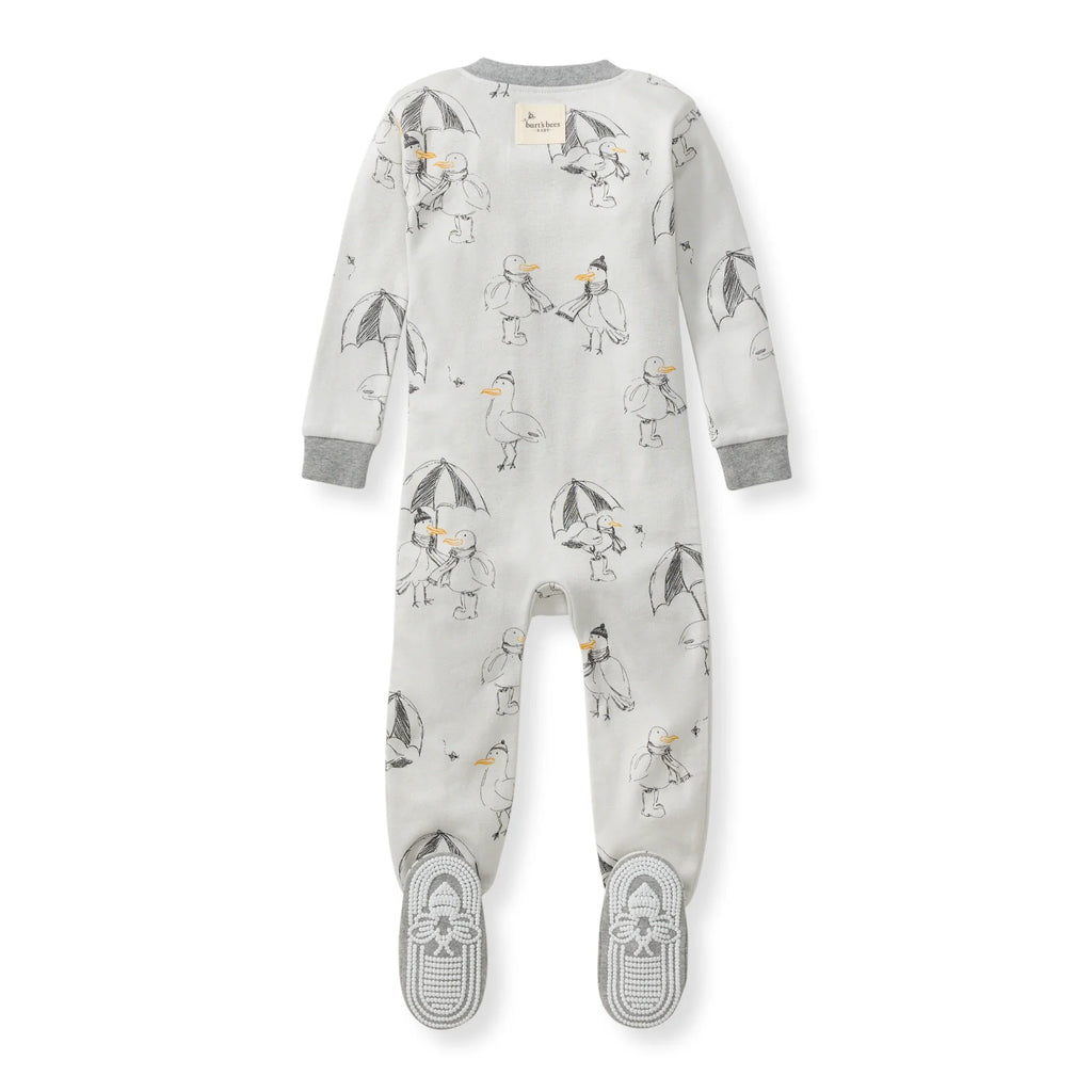 Burt's Bees Organic Baby One-Piece Sleeper Silly Seagulls