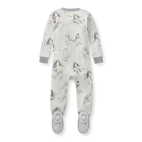 Burt's Bees Organic Baby One-Piece Sleeper Silly Seagulls