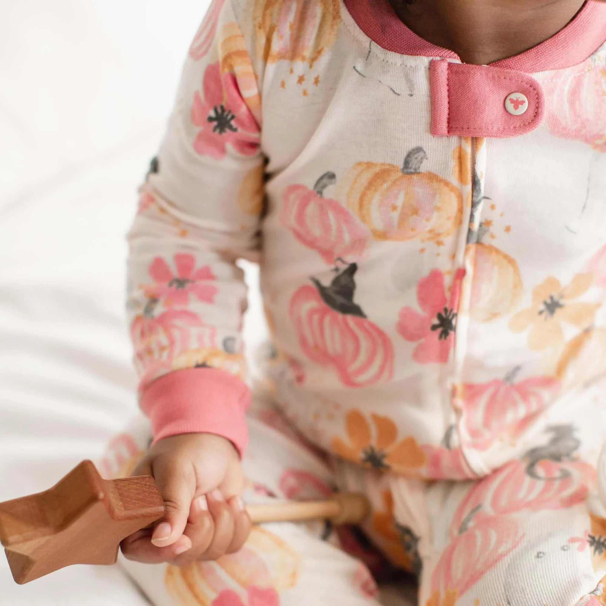 Burt's Bees Organic Baby One-Piece Sleeper Magical Pumpkins