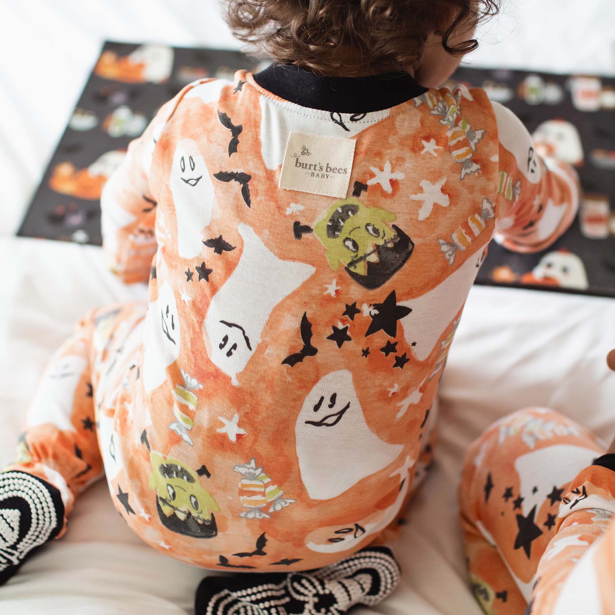 Burt's Bees Organic Baby One-Piece Sleep & Play Starry Ghost