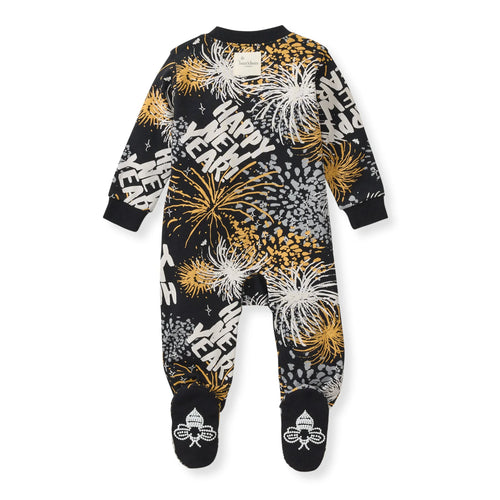 Burt's Bees Organic Baby One-Piece Sleeper Happy New Year
