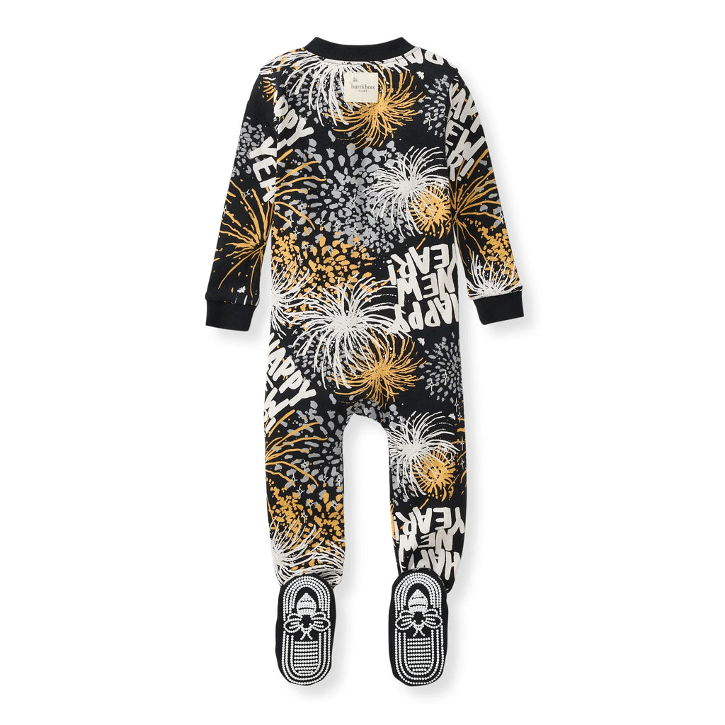 Burt's Bees Organic Baby One-Piece Sleeper Happy New Year