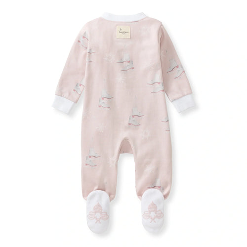 Burt's Bees Organic Baby One-Piece Sleeper Ice Skates