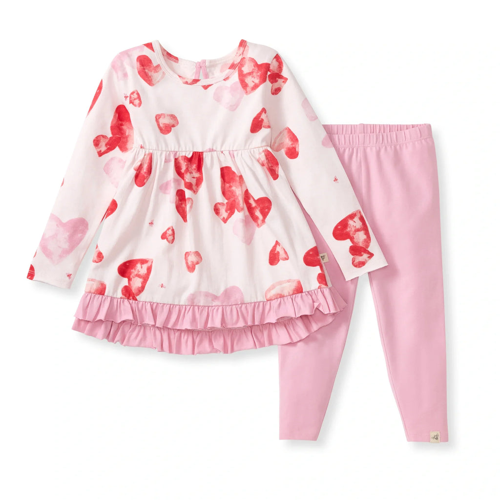 Burt's Bees Organic Baby & Toddler Tunic and Pants Set I Heart You
