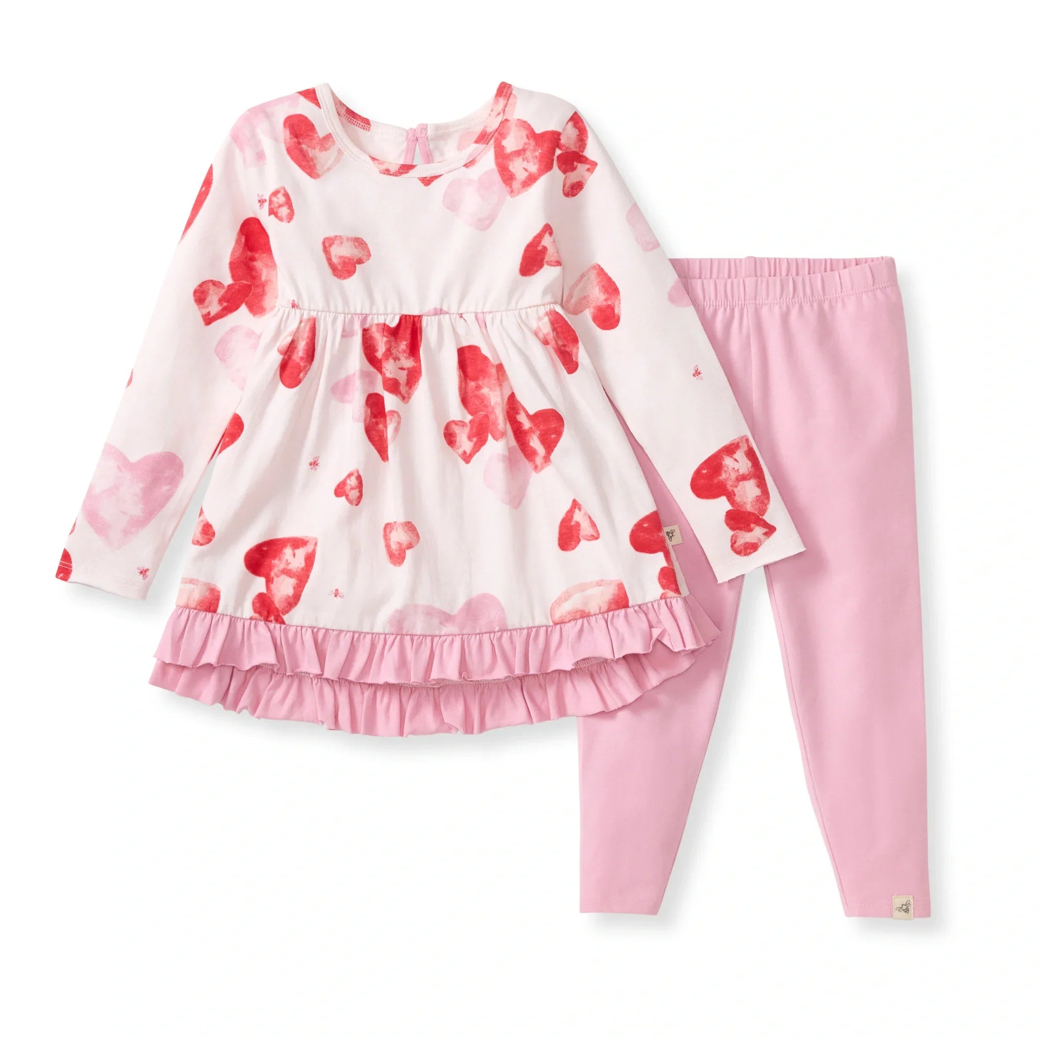 Burt's Bees Organic Baby & Toddler Tunic and Pants Set I Heart You