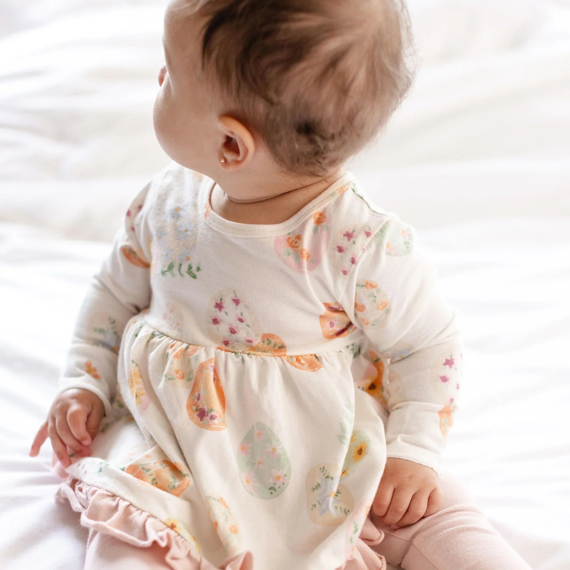 Burt's Bees Organic Baby & Toddler Floral Easter Eggs Tunic & Pants Set