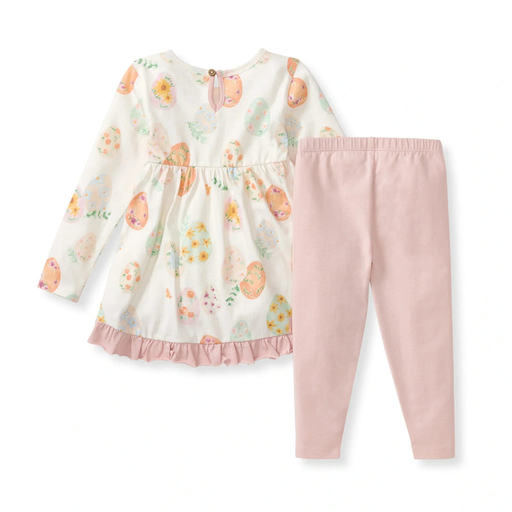 Burt's Bees Organic Baby & Toddler Floral Easter Eggs Tunic & Pants Set
