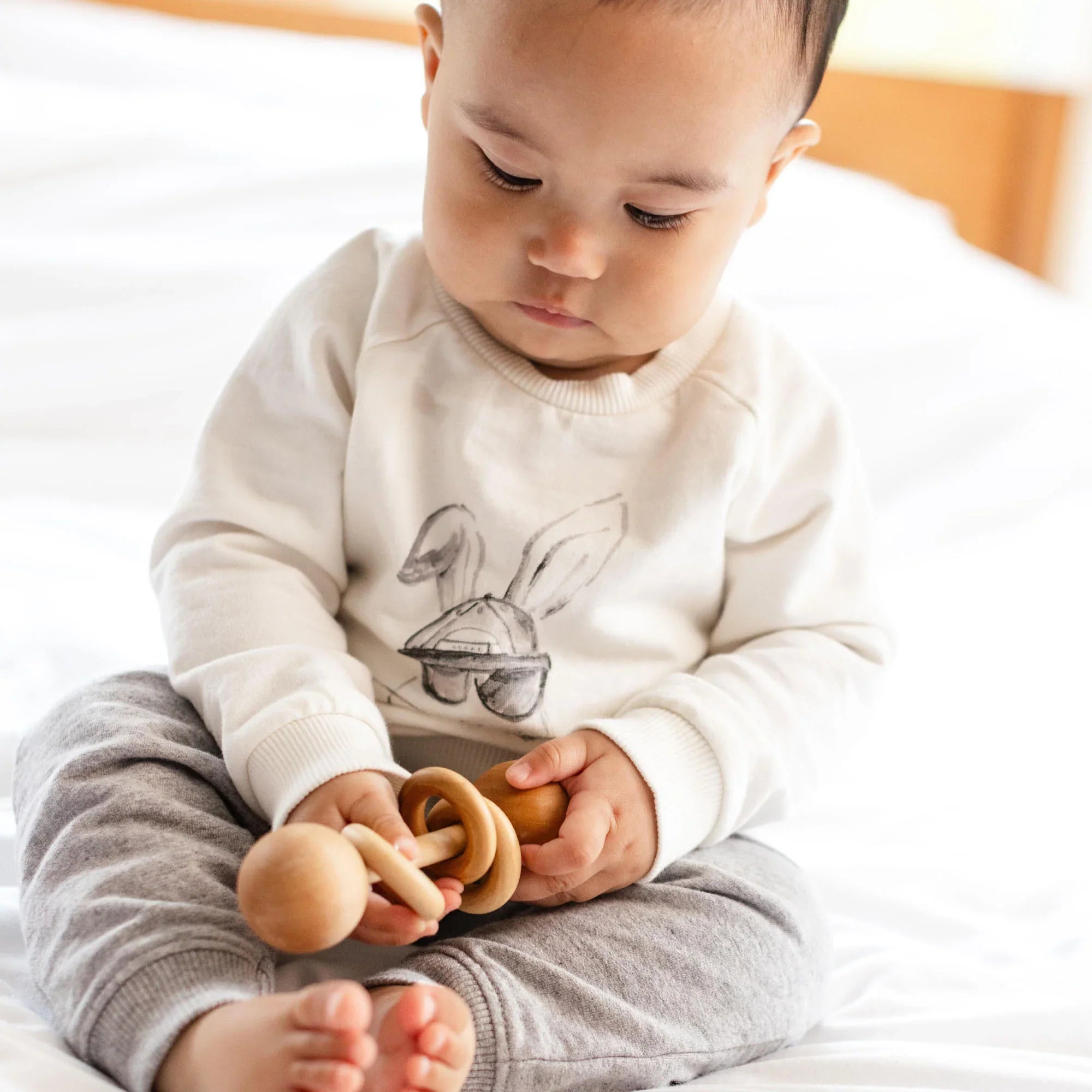 Burt's Bees Organic Baby & Toddler Sweatshirt & Pants Set Hip Hop Bunny