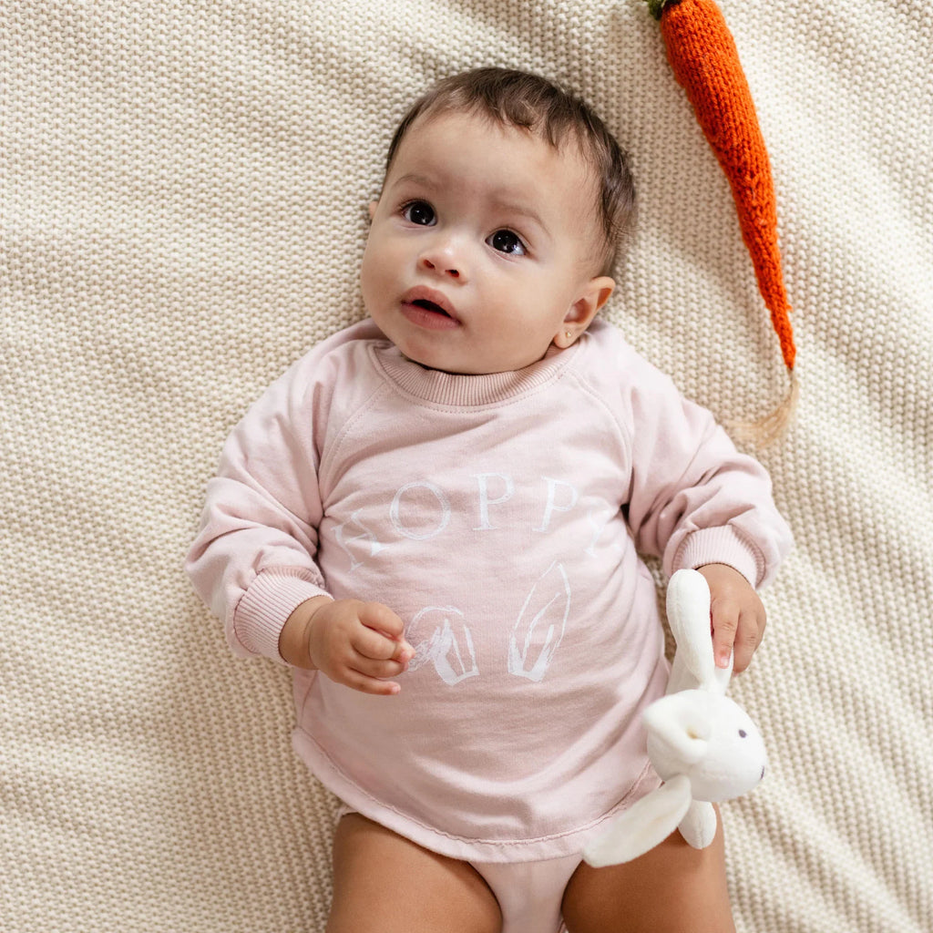Burt's Bees Organic Baby & Toddler Sweatshirt Hoppy Pink
