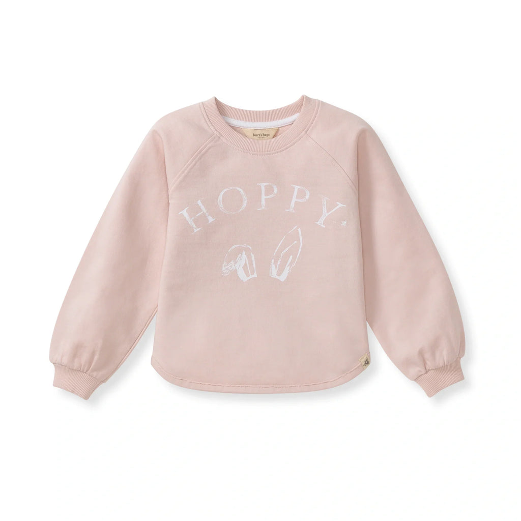 Burt's Bees Organic Baby & Toddler Sweatshirt Hoppy Pink