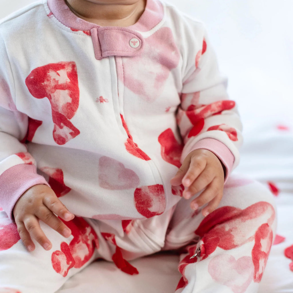 Burt's Bees Organic Baby One-Piece Sleeper I Heart You