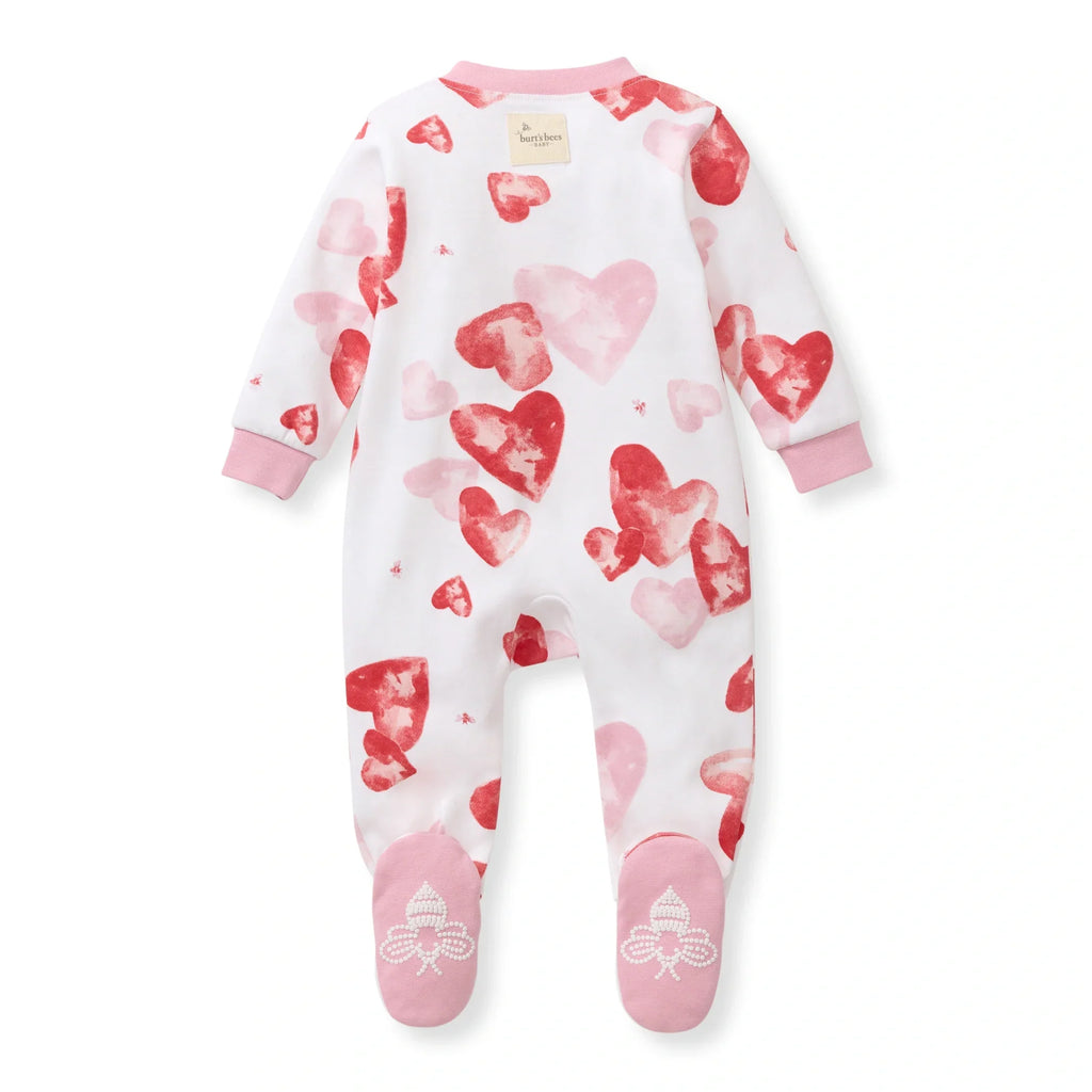 Burt's Bees Organic Baby One-Piece Sleeper I Heart You