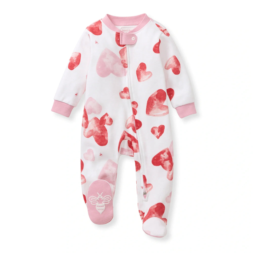 Burt's Bees Organic Baby One-Piece Sleeper I Heart You