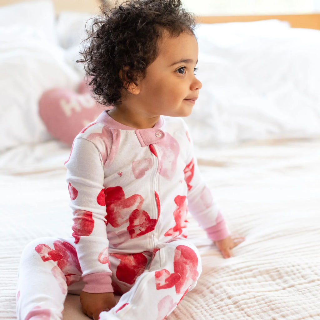 Burt's Bees Organic Baby One-Piece Sleeper I Heart You