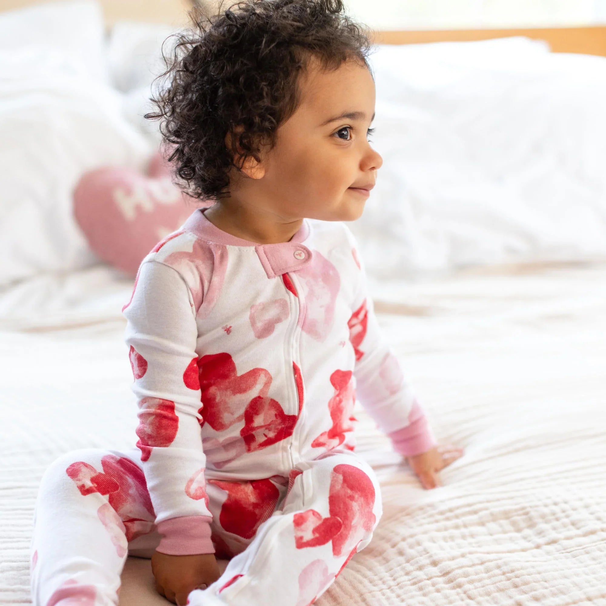 Burt's Bees Organic Baby One-Piece Sleeper I Heart You