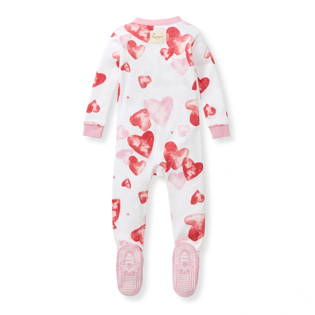 Burt's Bees Organic Baby One-Piece Sleeper I Heart You