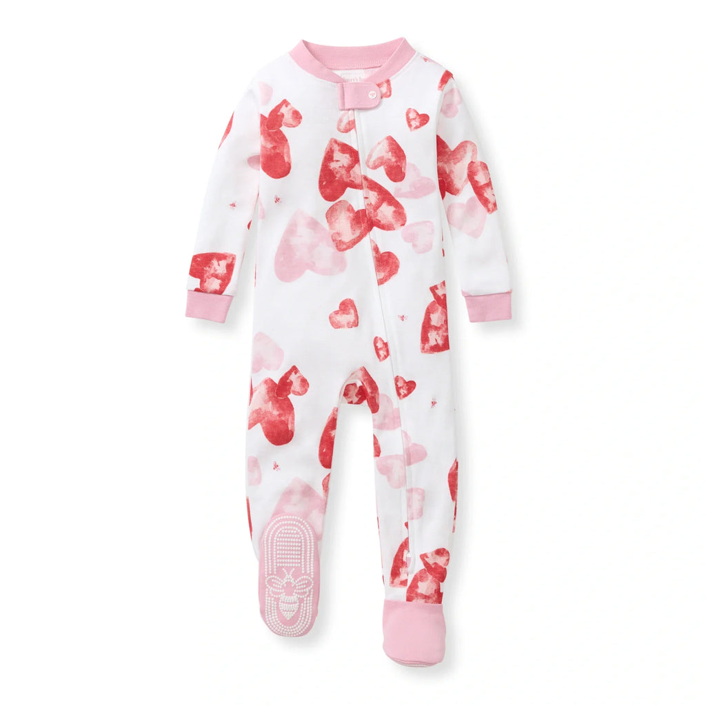Burt's Bees Organic Baby One-Piece Sleeper I Heart You