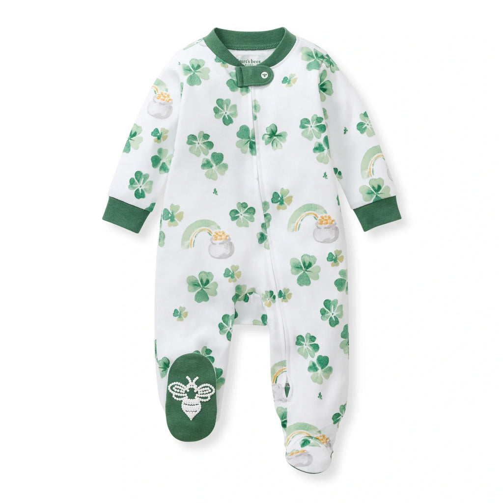 Burt's Bees Organic Baby One-Piece Sleeper Happy Go Lucky