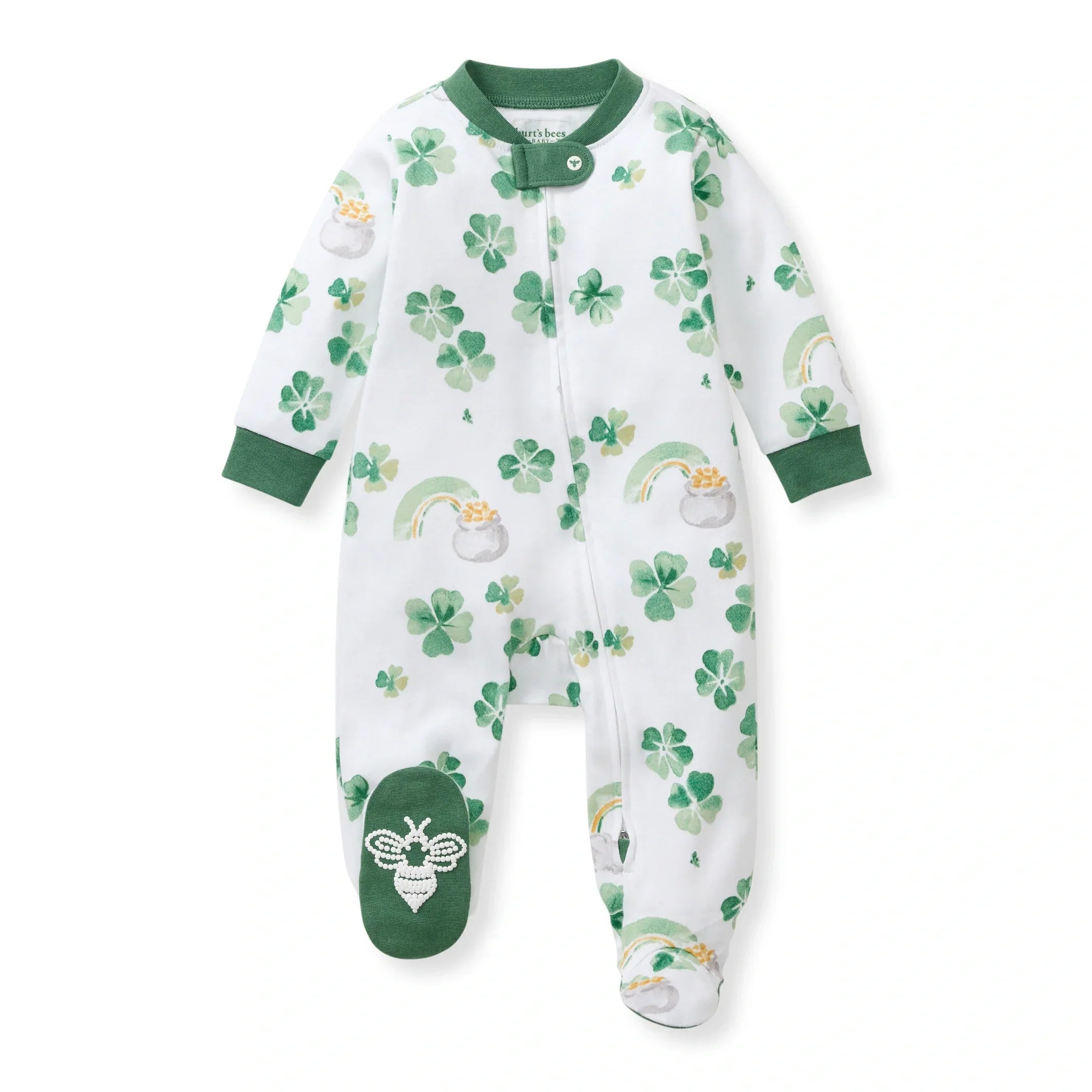 Burt's Bees Organic Baby One-Piece Sleeper Happy Go Lucky