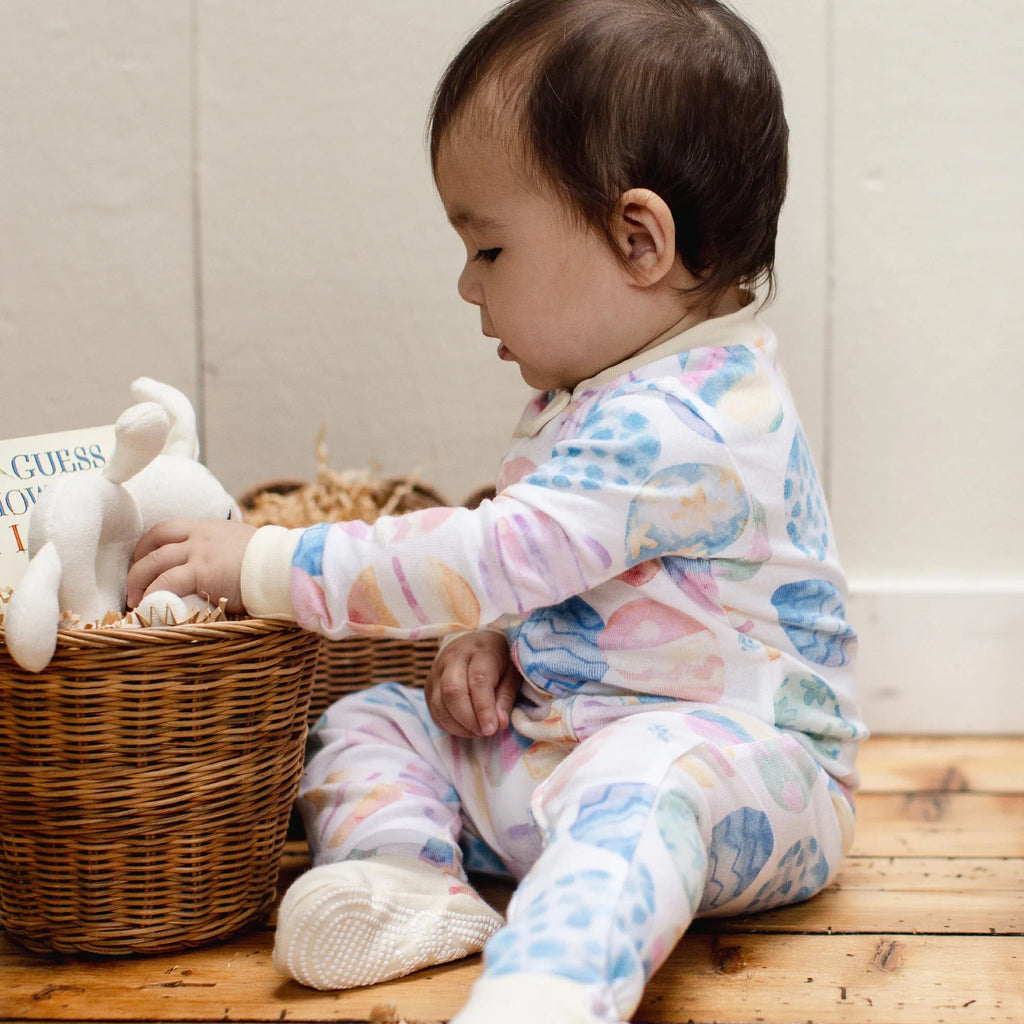 Burt's Bees Organic Baby One-Piece Sleeper Easter Eggs