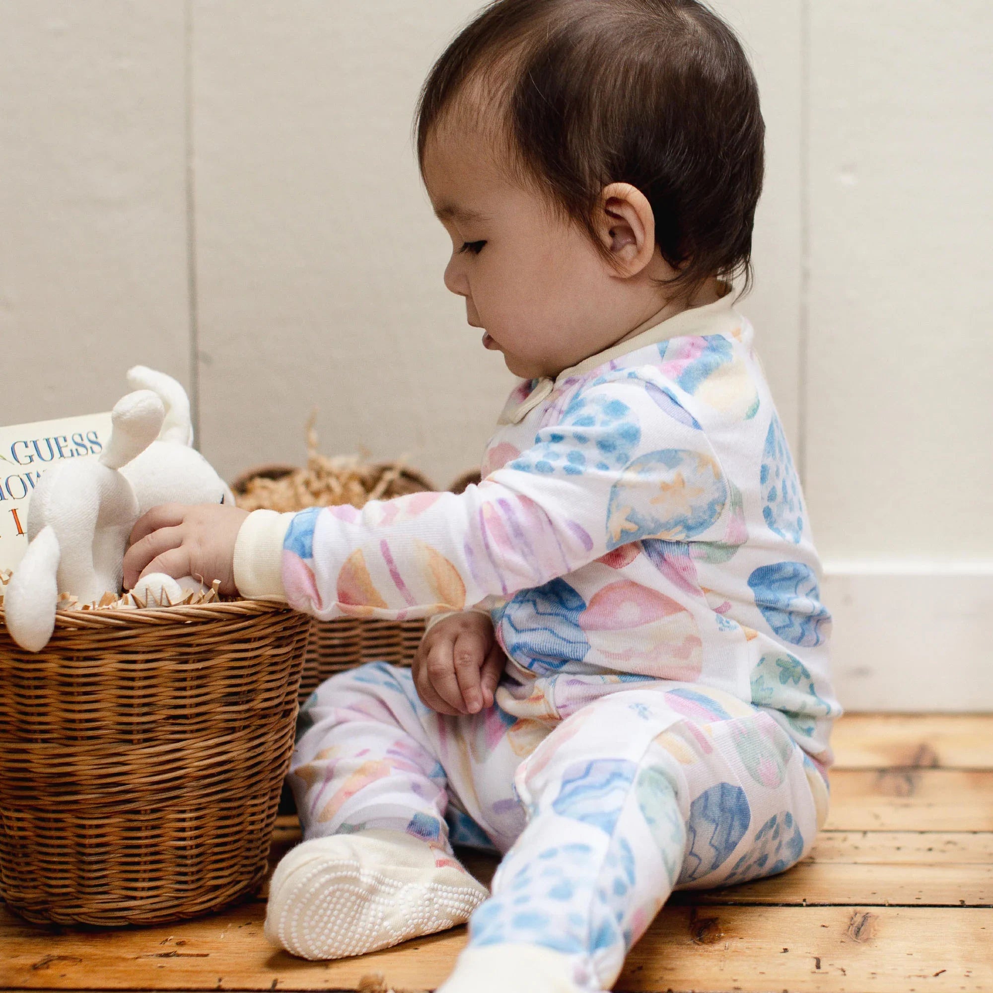 Burt's Bees Organic Baby One-Piece Sleeper Easter Eggs
