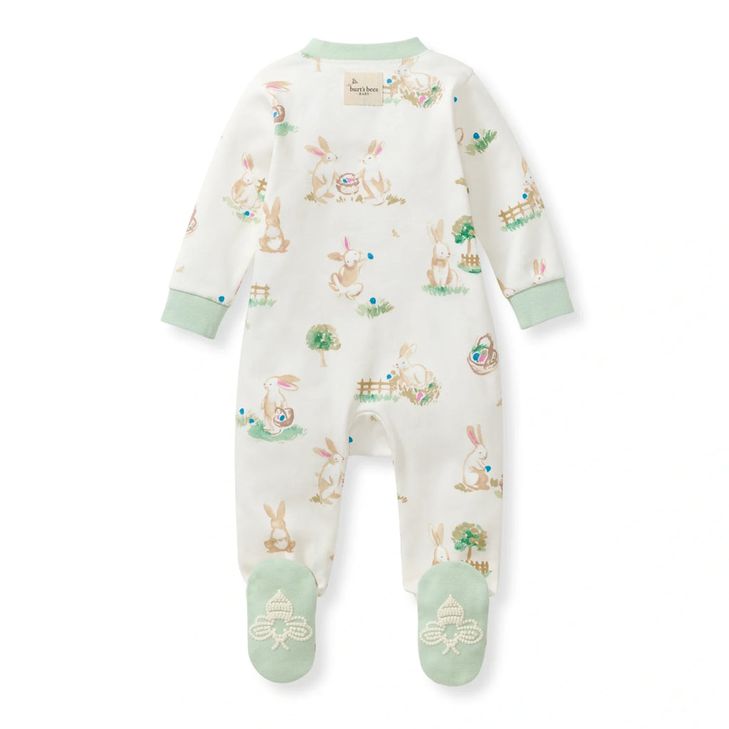 Burt's Bees Organic Baby One-Piece Sleeper Bunny Egg Hunt