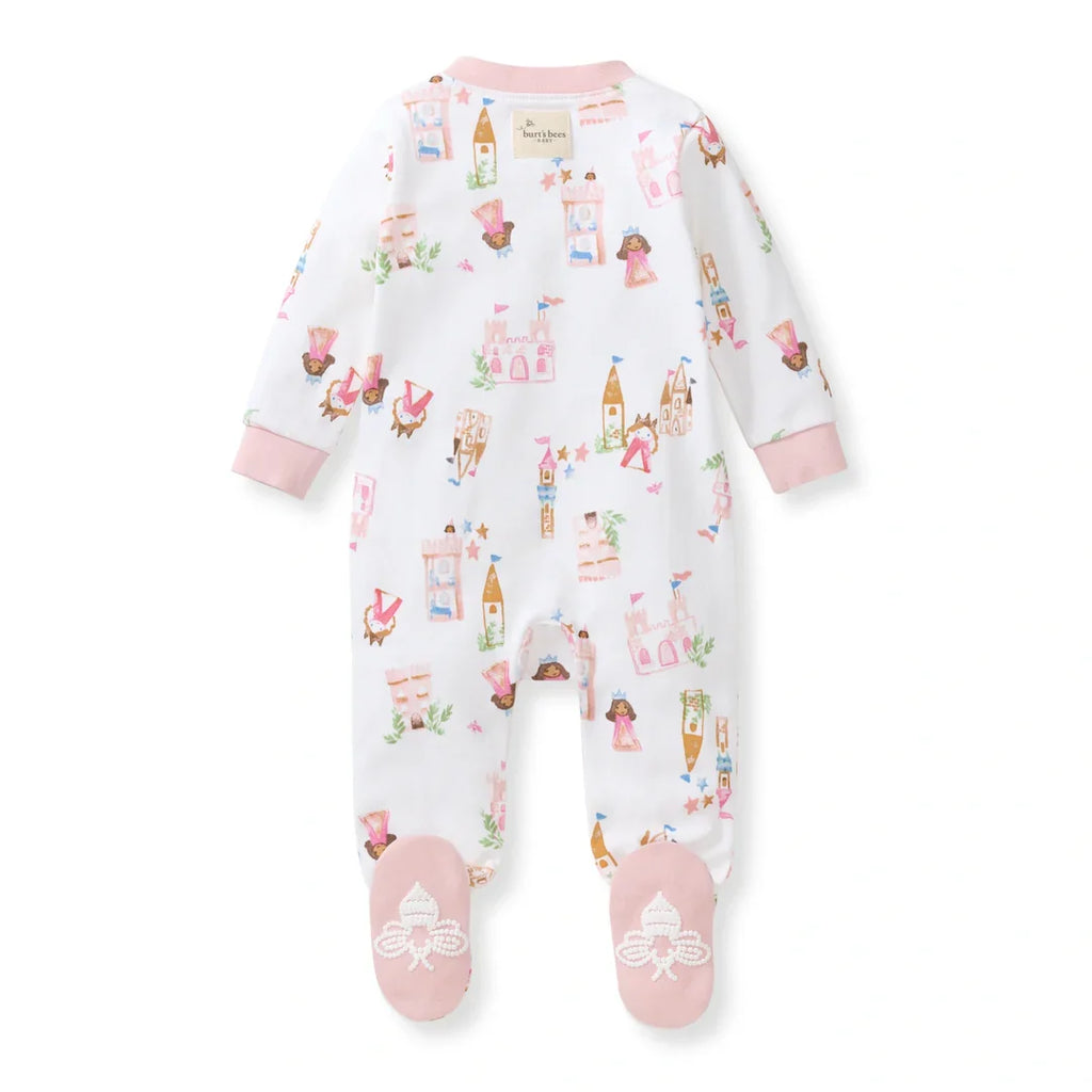 Burt's Bees Organic Baby One-Piece Sleeper Fairytale Castle