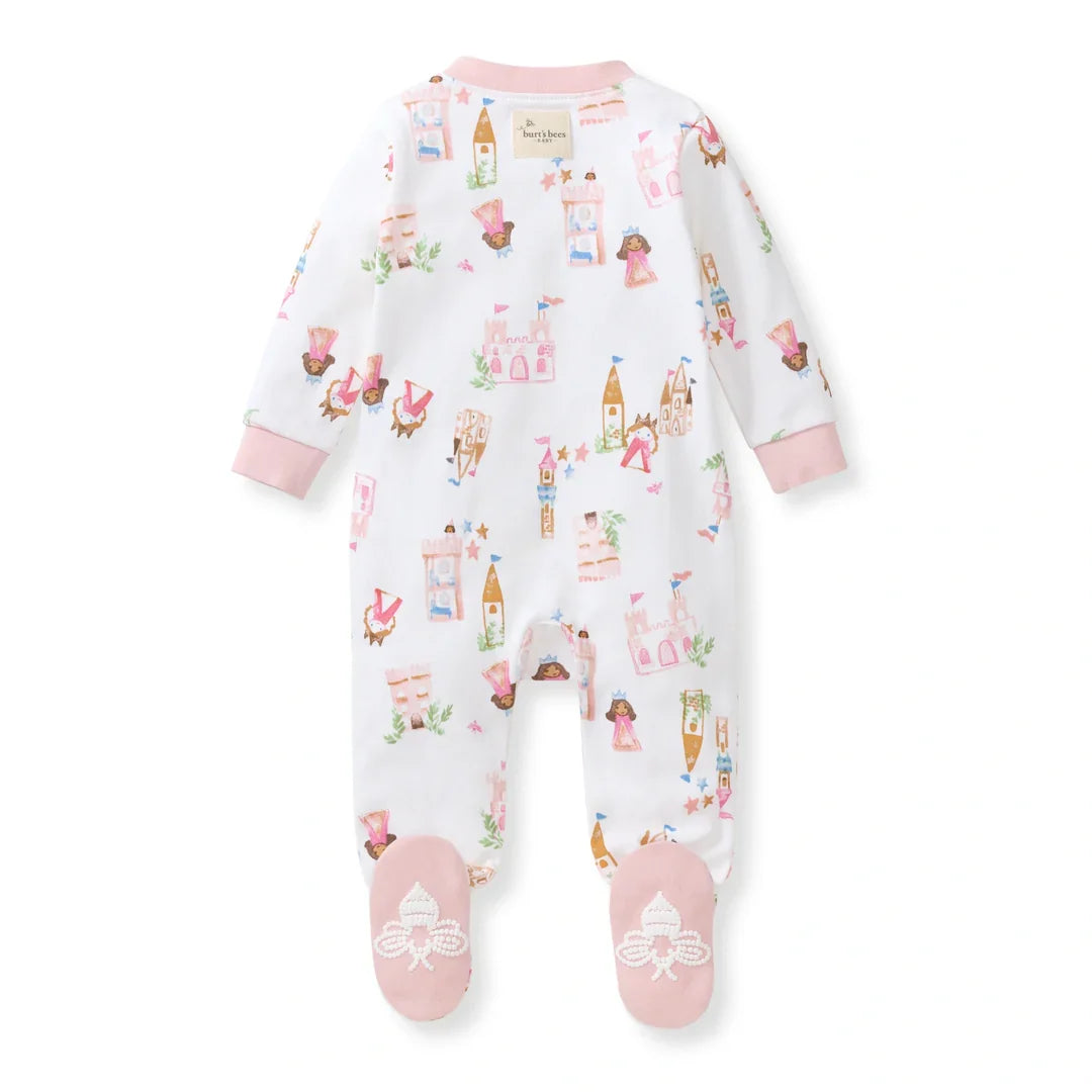 Burt's Bees Organic Baby One-Piece Sleeper Fairytale Castle