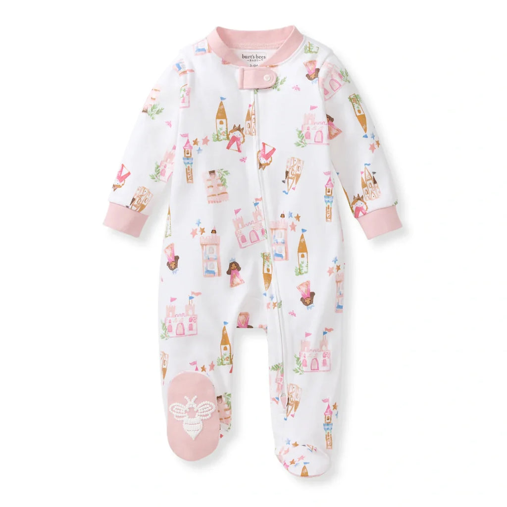 Burt's Bees Organic Baby One-Piece Sleeper Fairytale Castle