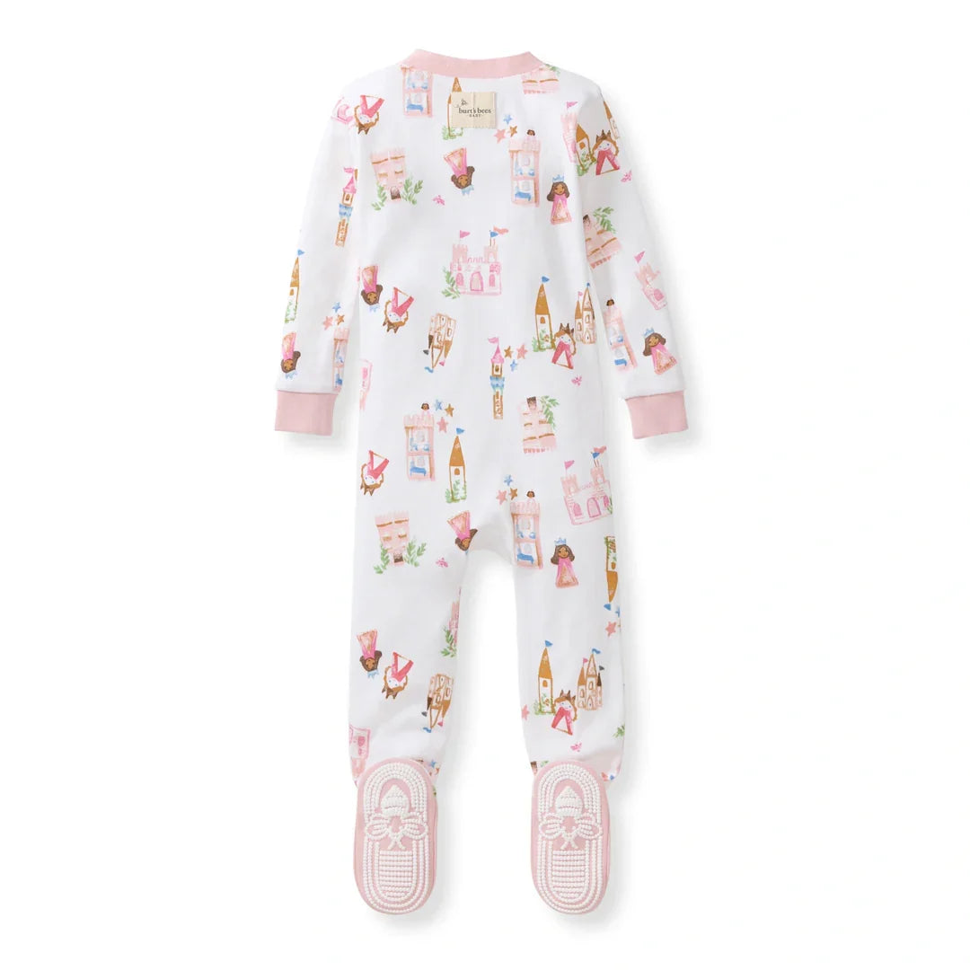 Burt's Bees Organic Baby One-Piece Sleeper Fairytale Castle