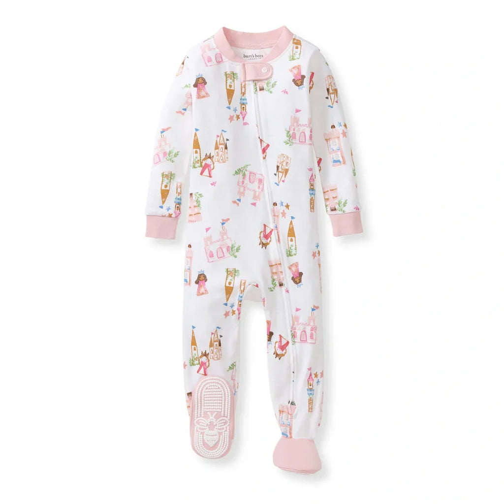 Burt's Bees Organic Baby One-Piece Sleeper Fairytale Castle