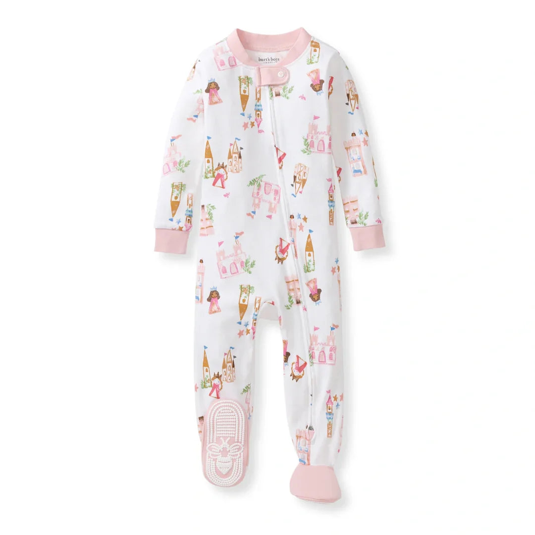 Burt's Bees Organic Baby One-Piece Sleeper Fairytale Castle
