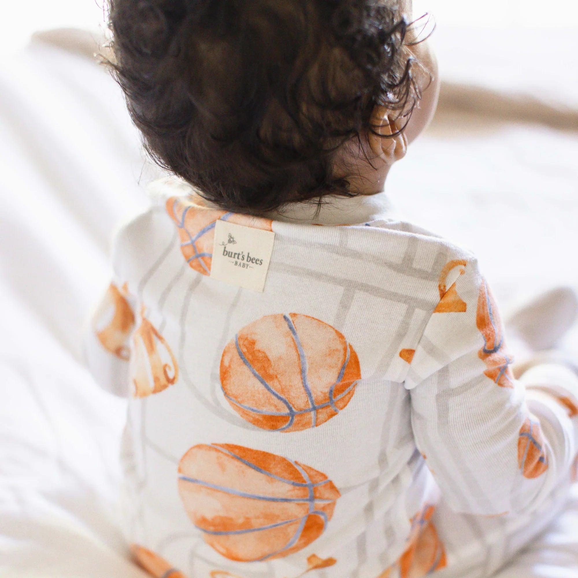 Burt's Bees Organic Baby One-Piece Sleeper Basketball Court