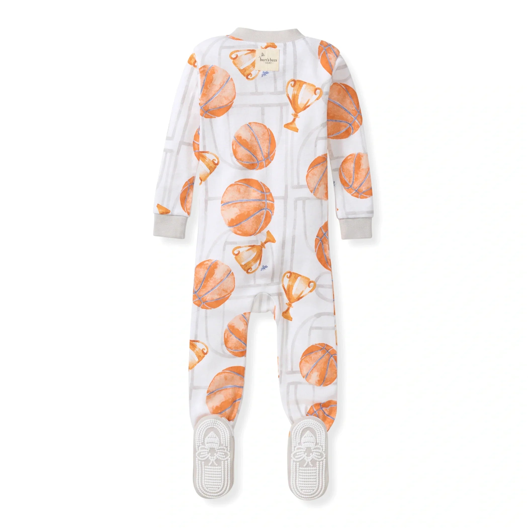 Burt's Bees Organic Baby One-Piece Sleeper Basketball Court