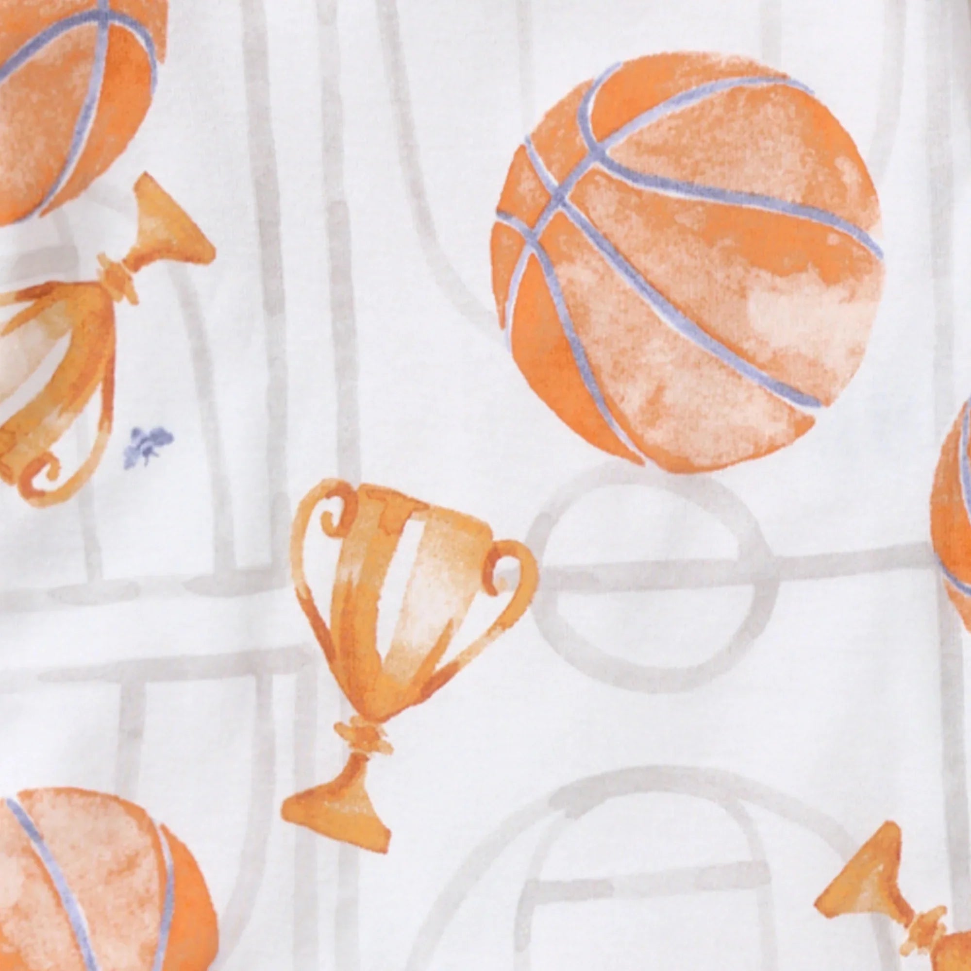Burt's Bees Organic Baby One-Piece Sleeper Basketball Court