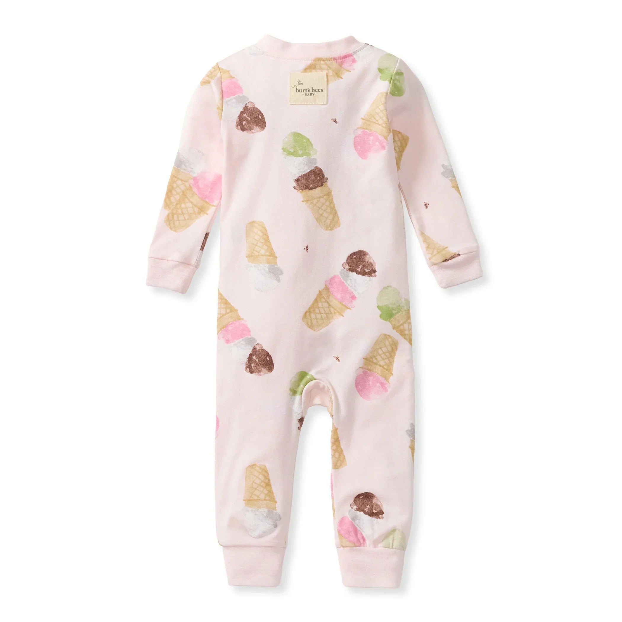 Burt's Bees Organic Baby One-Piece Sleeper Ice Cream Cone