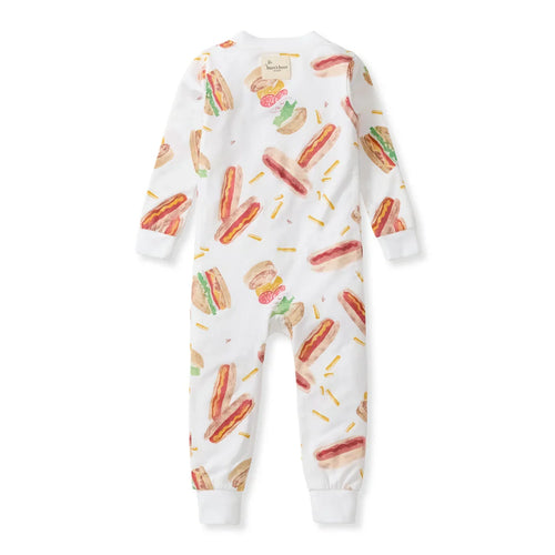 Burt's Bees Organic Baby One-Piece Sleeper Hot Dogs & Hamburgers