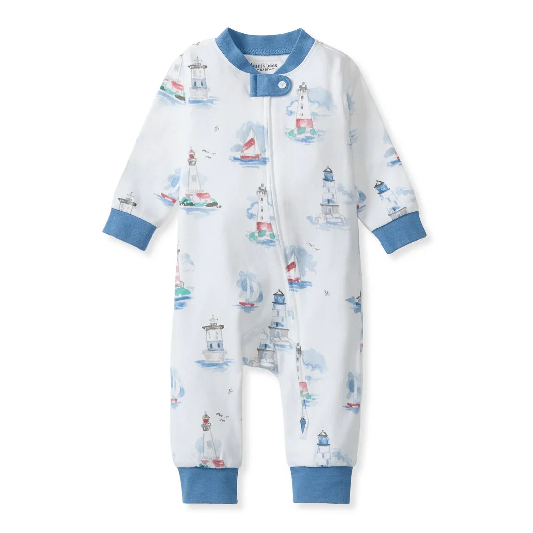 Burt's Bees Organic Baby One-Piece Sleeper Lighthouse Tour