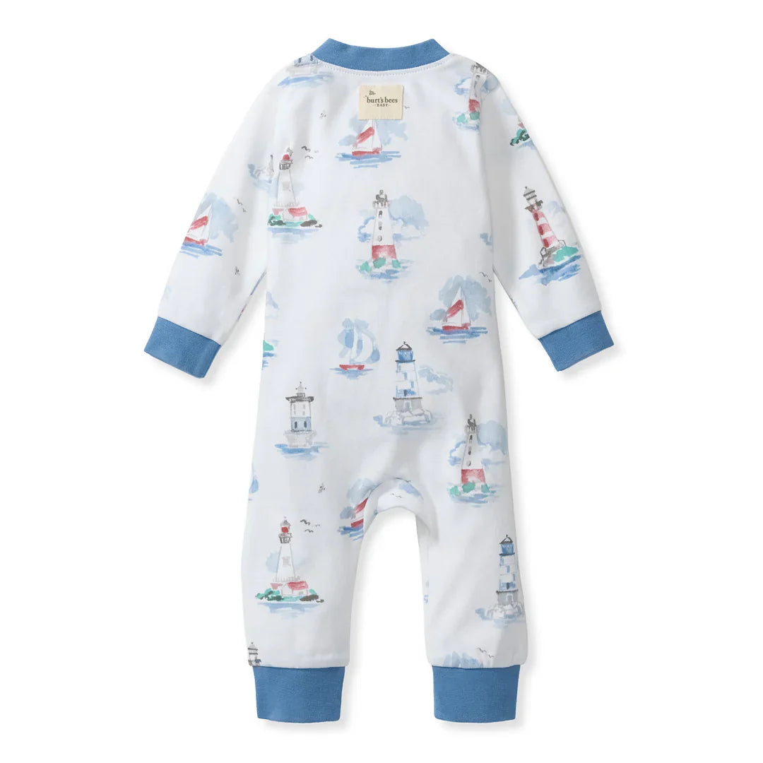 Burt's Bees Organic Baby One-Piece Sleeper Lighthouse Tour