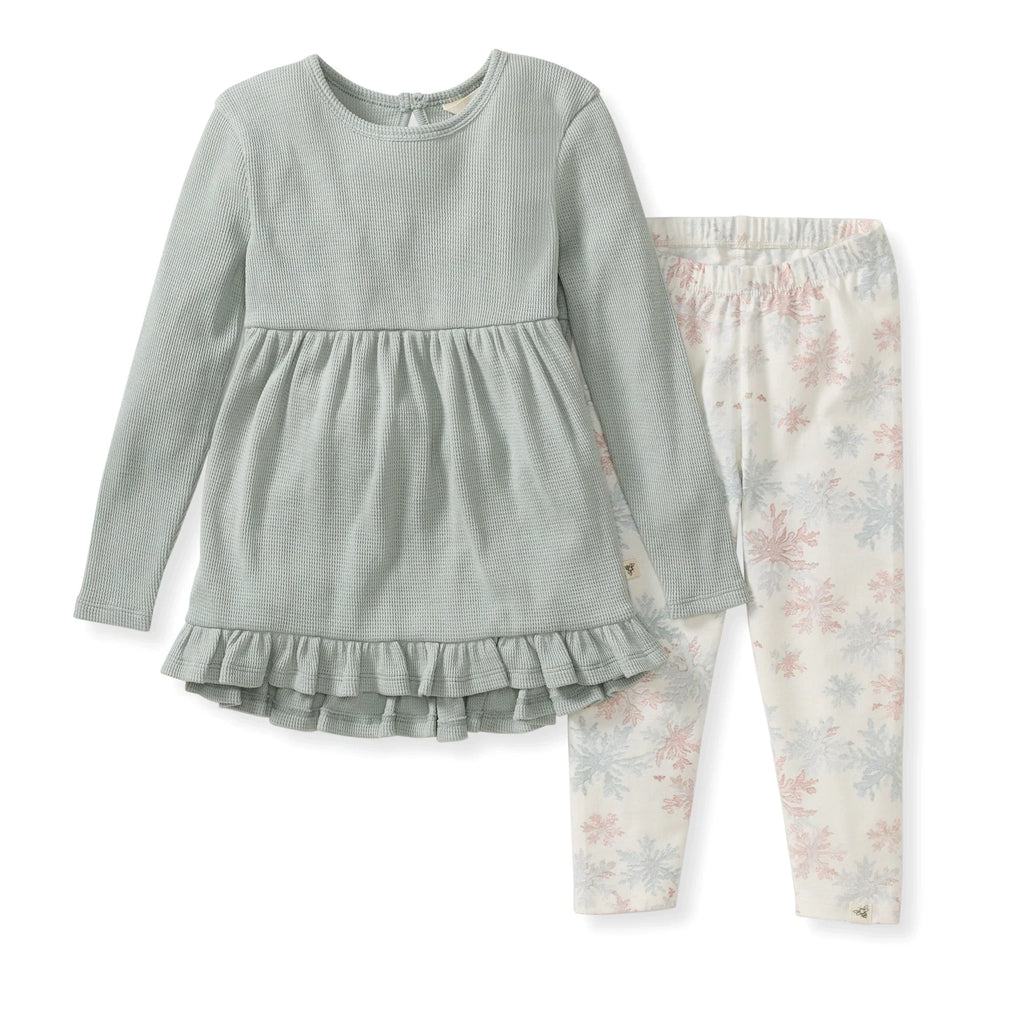 Burt's Bees Organic Baby & Toddler Tunic and Pants Set Snowflake Flurries