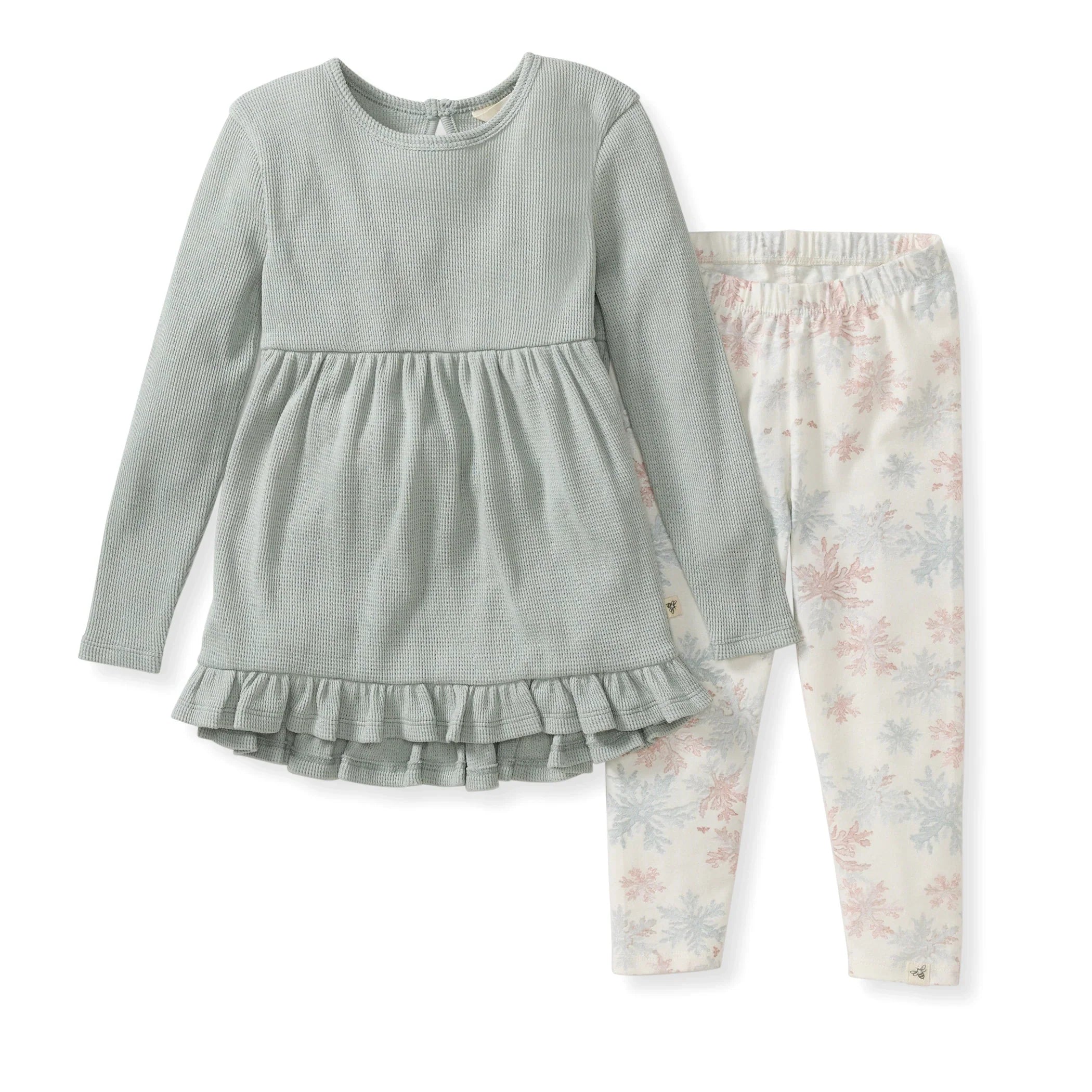 Burt's Bees Organic Baby & Toddler Tunic and Pants Set Snowflake Flurries