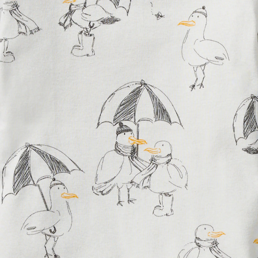 Burt's Bees Organic Baby One-Piece Sleeper Silly Seagulls