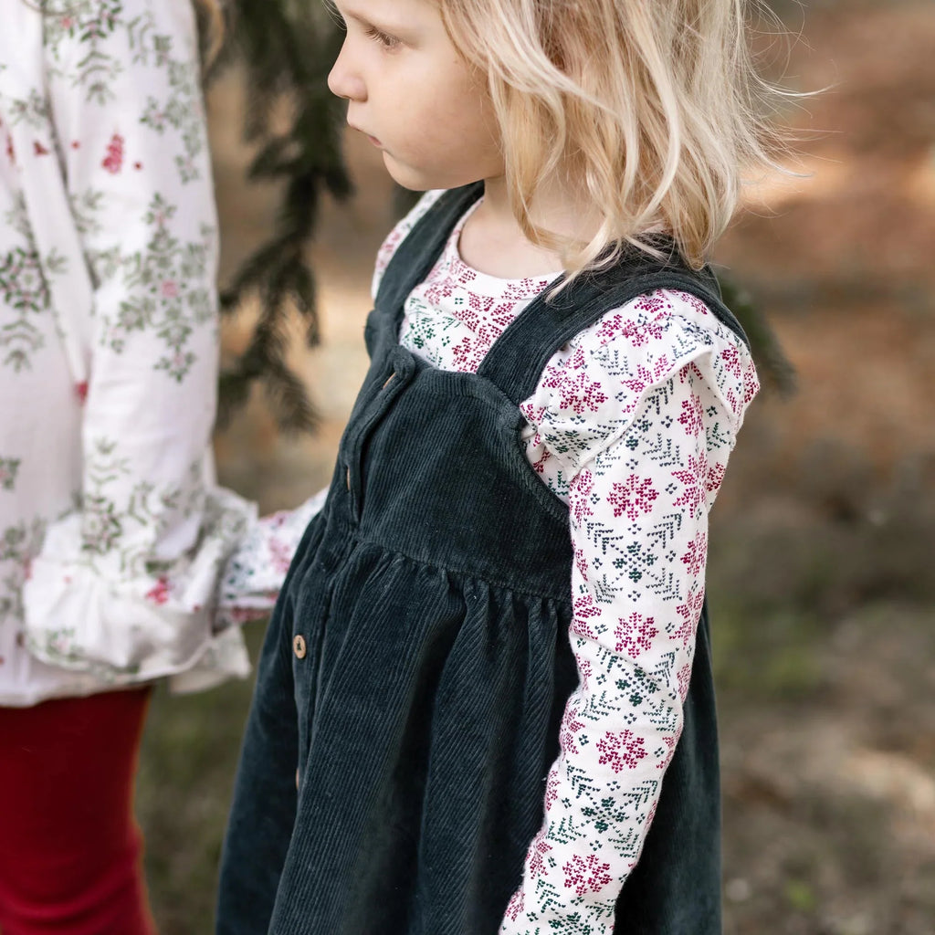 Burt's Bees Organic Baby & Toddler Tee and Dress Set Poinsettia Fair Isle
