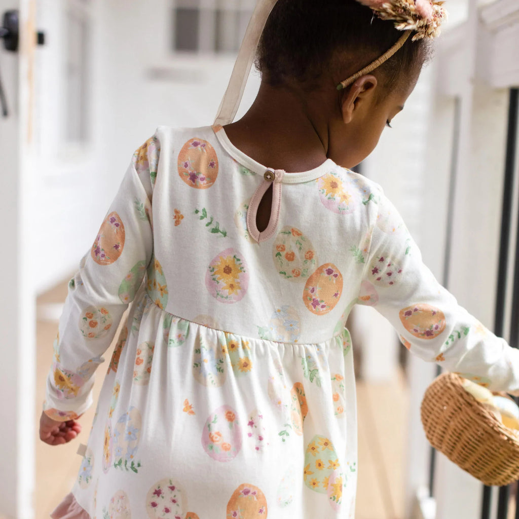 Burt's Bees Organic Baby & Toddler Floral Easter Eggs Tunic & Pants Set