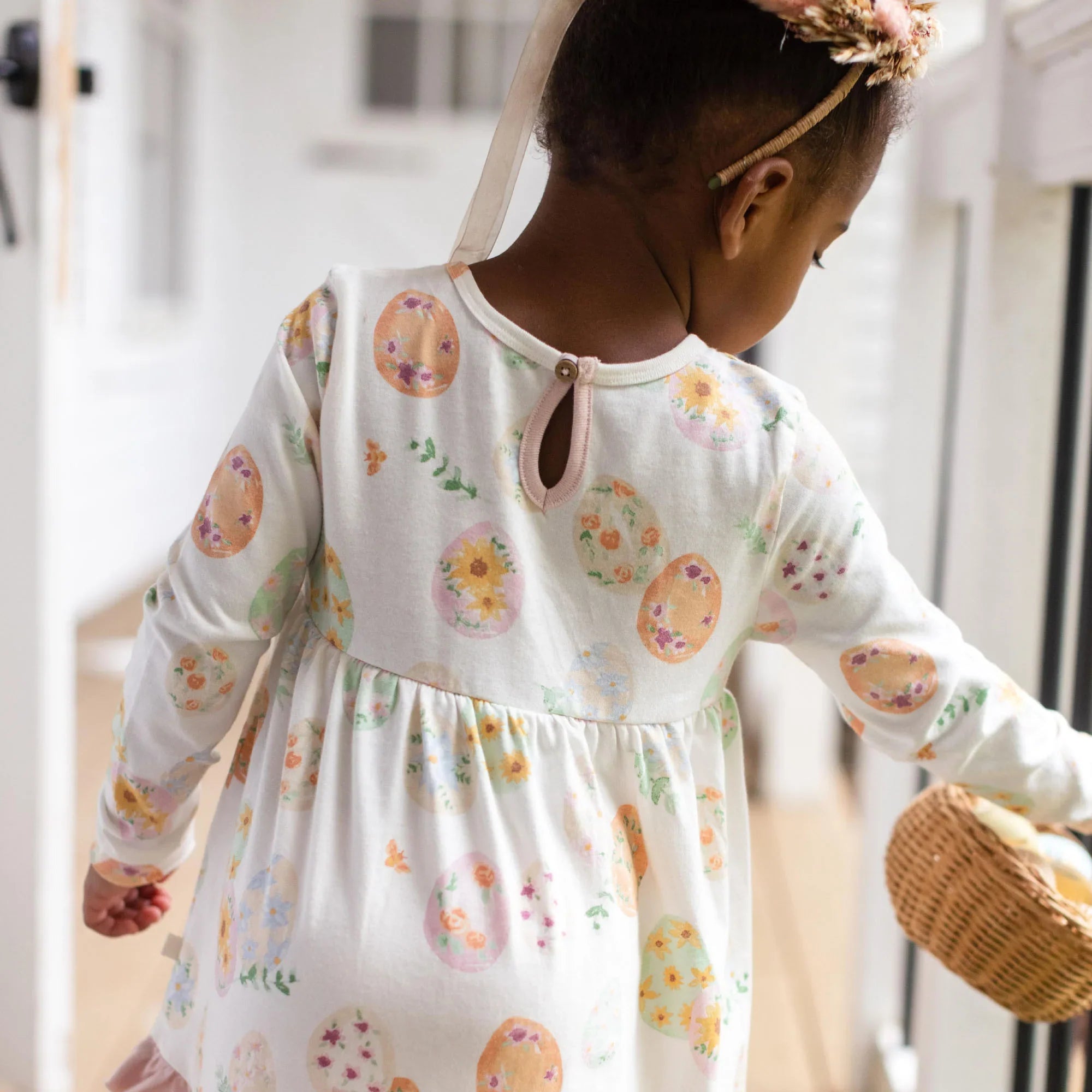 Burt's Bees Organic Baby & Toddler Floral Easter Eggs Tunic & Pants Set